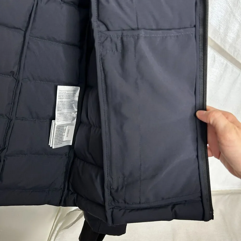 Michael Kors Navy Blue Premium Down Blend Puffer Coat Jacket Women's Size Small